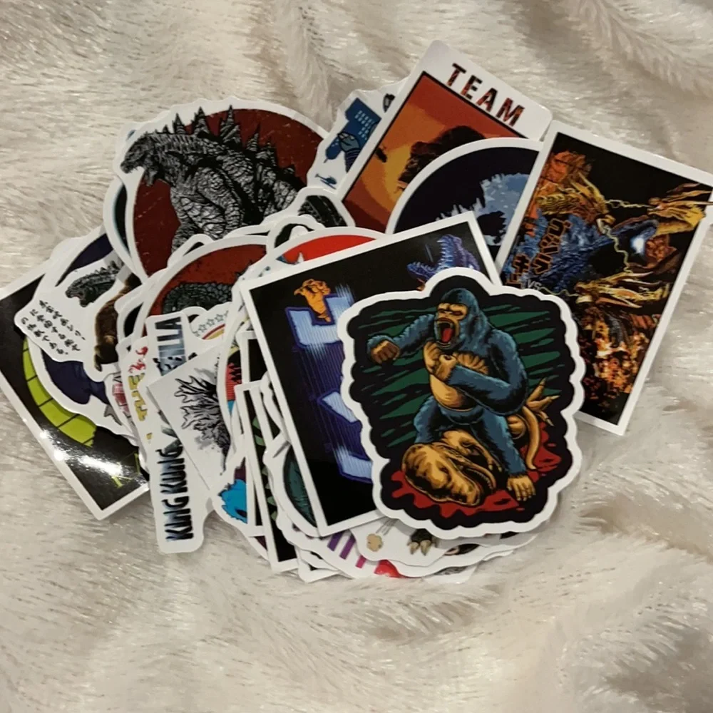 6/$20 New set/50 Godzilla stickers - Picture 2 of 4